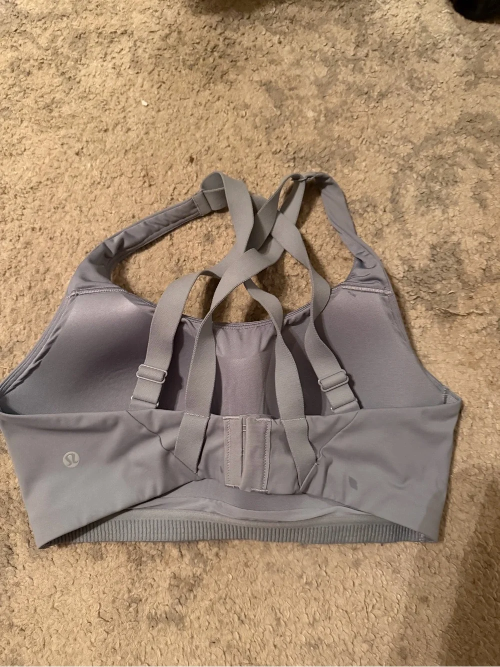 lululemon athletica Light Gray Crisscross Back Sports Bra